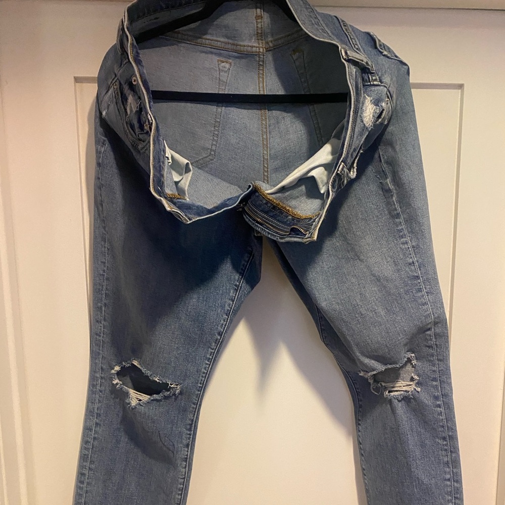 Light Indigo Slim Destroyed Jean
